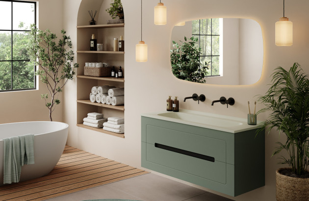 Salle de bains moderne avec douche à l’italienne