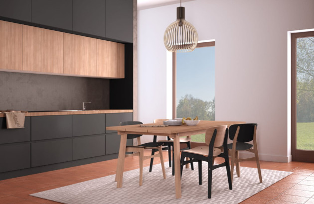 Carrelage terracotta dans une cuisine
