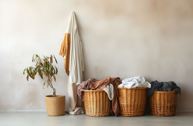 Utilisez des paniers pour le linge