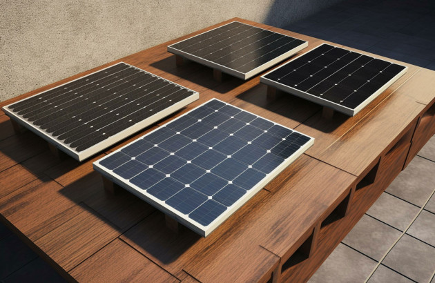 Panneaux solaires thermiques sur un support