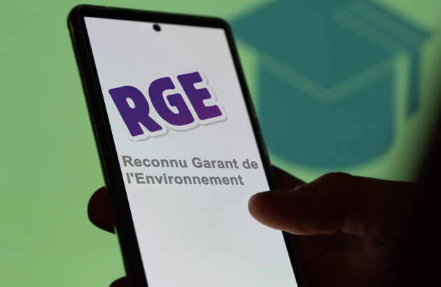 Smartphone marquant RGE