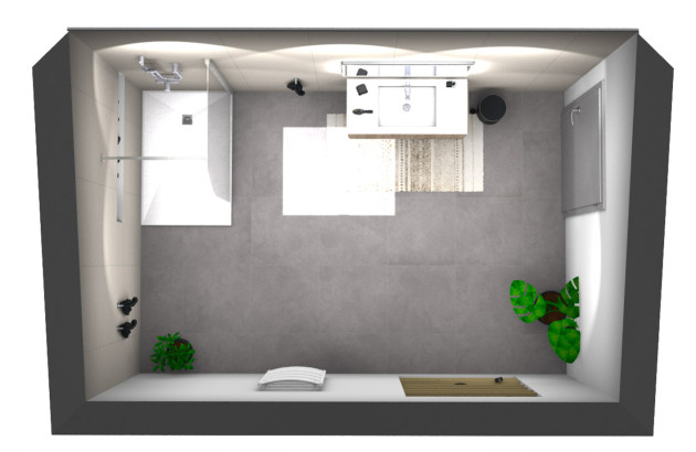 Création d'un plan de salle de bains en 3D