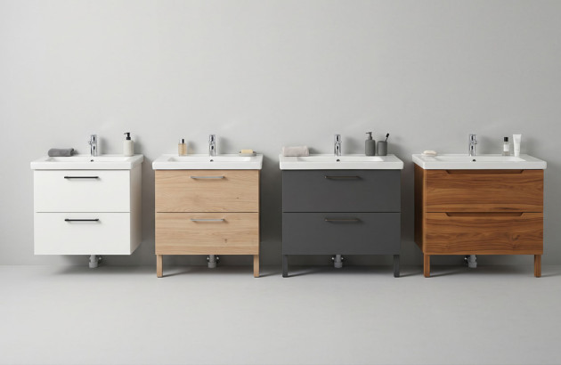 Différents modèles de meubles de salle de bains adaptés aux petites surfaces