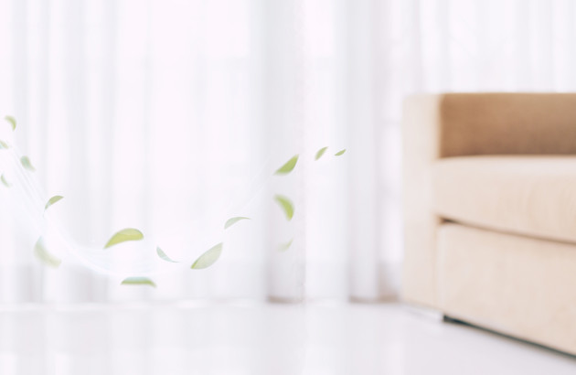 Air qui se diffuse dans un salon de maison