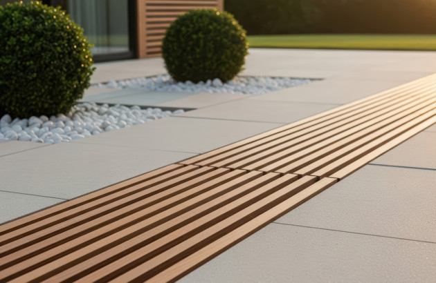 Terrasse bois et carrelage 