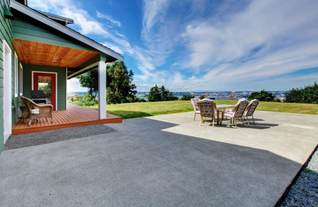 terrasse extérieure ragréée