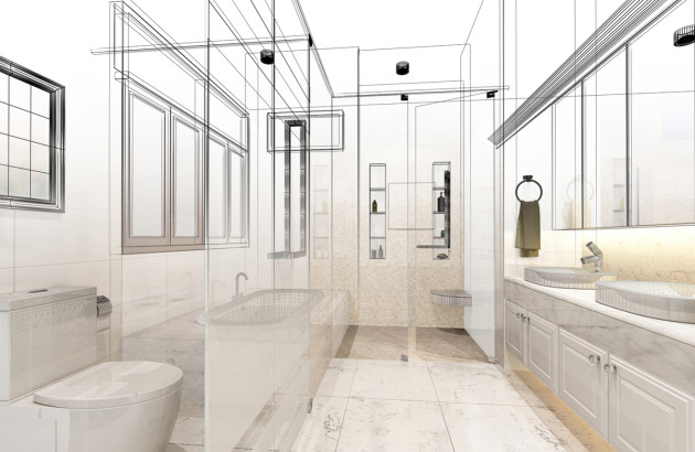 Projet d’aménagement d’une salle de bains moderne.