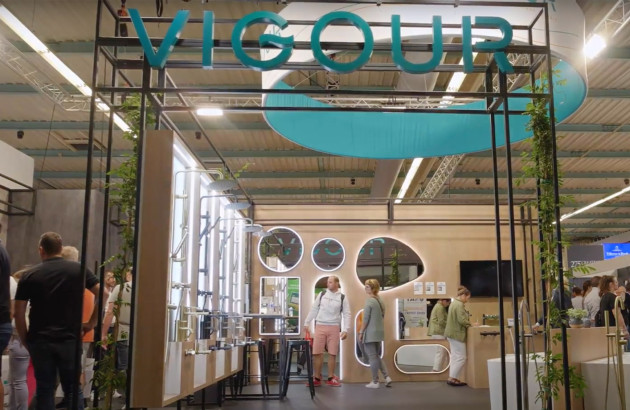 Entrée du stand Vigour lors de la Fashion Week 2024