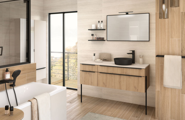 Salle de bains lumineuse ambiance scandinave