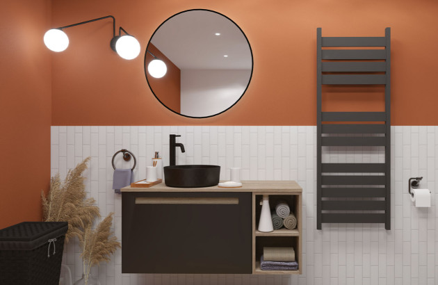 Salle de bains au style japandi