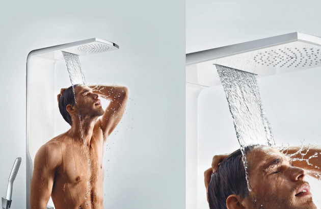 Douche hydromassante avec jet de massage par eau et pluie