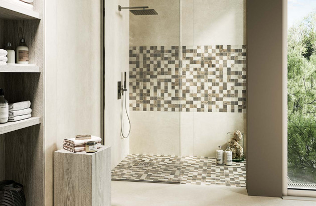 Carrelage pour douche italienne Wood par la marque Barwolf