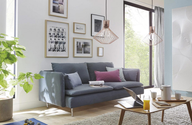Salon cosy avec chauffage au sol