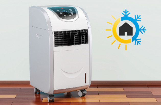 Climatiseur mobile reversible blanc