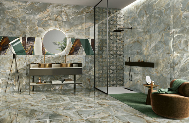 Salle de bains tout en marbre