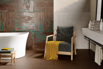 Meuble De Rangement Industriel – Métal Effet Rouille, Hauteur 76 Cm, Style Indus
