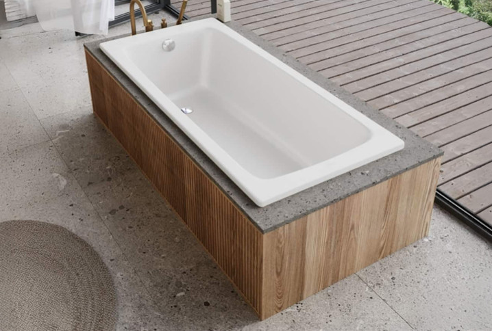 Baignoire rectangle îlot