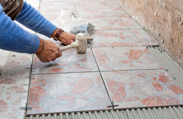 Pose de carrelage pour sol extérieur