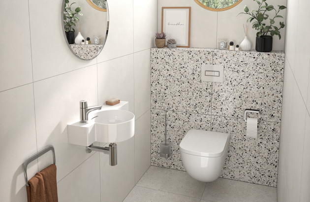 Meuble wc pour papier toilette effet bois blanc