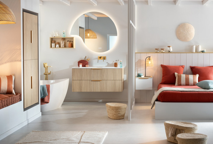 Suite parentale agencée de style design tendance vintage