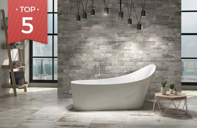 Magnifique carrelage dans une salle de bains suédoise !