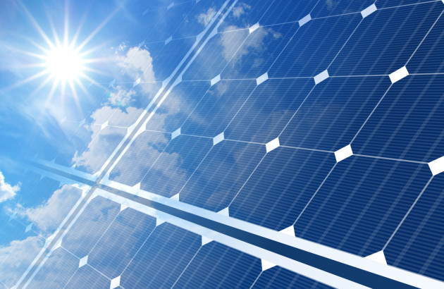 Panneau photovoltaïque exposé au soleil