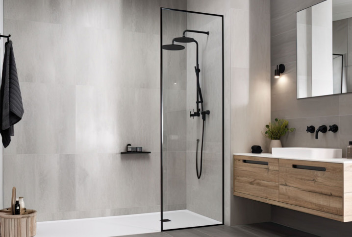 Paroi de douche vitrée