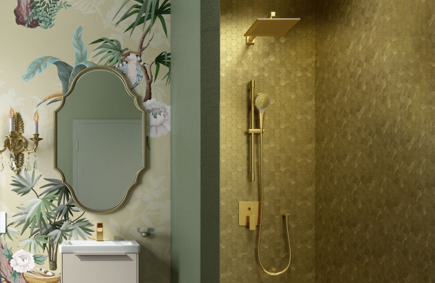 Douche toute dorée
