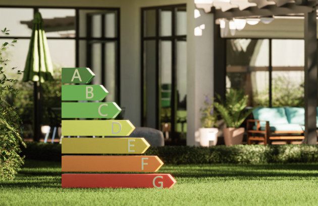Classe de performance énergétique dans un jardin