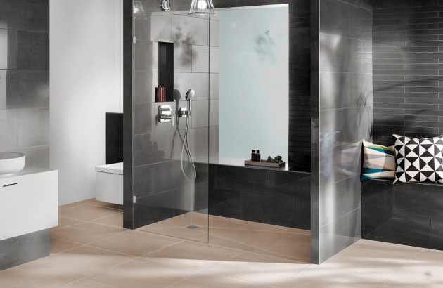 Douche sans seuil moderne