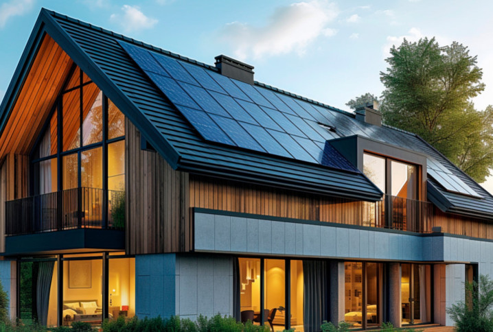Maison passive en bois moderne