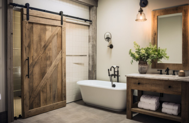 Salle de bains de style campagne