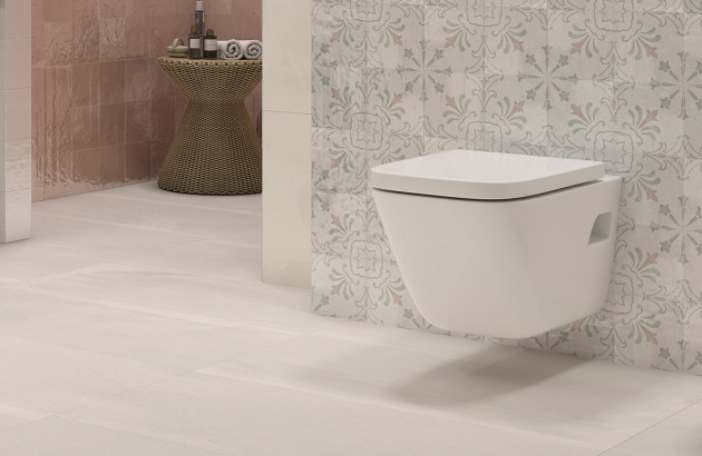 WC suspendu dans une pièce vide
