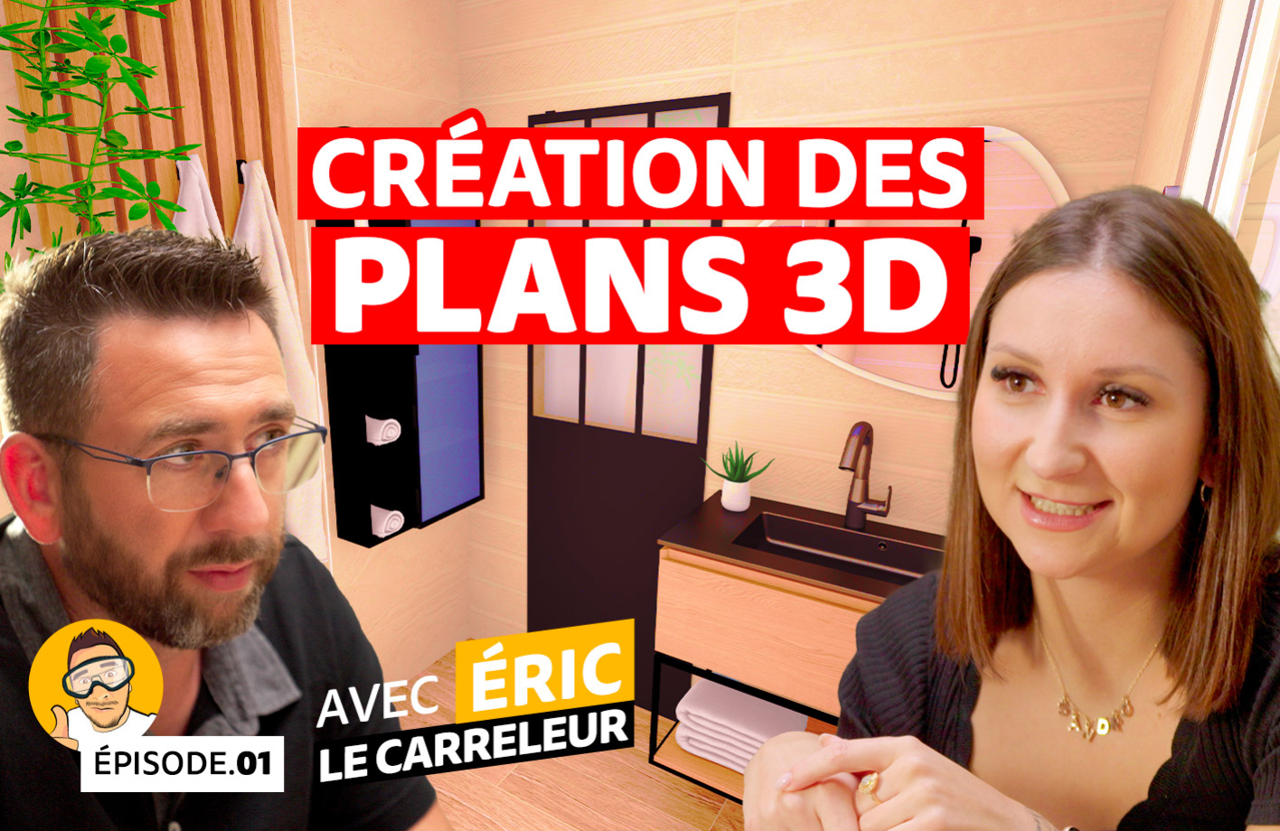 Éric le Carreleur et Espace Aubade commencent leur projet de rénovation de salle de bains