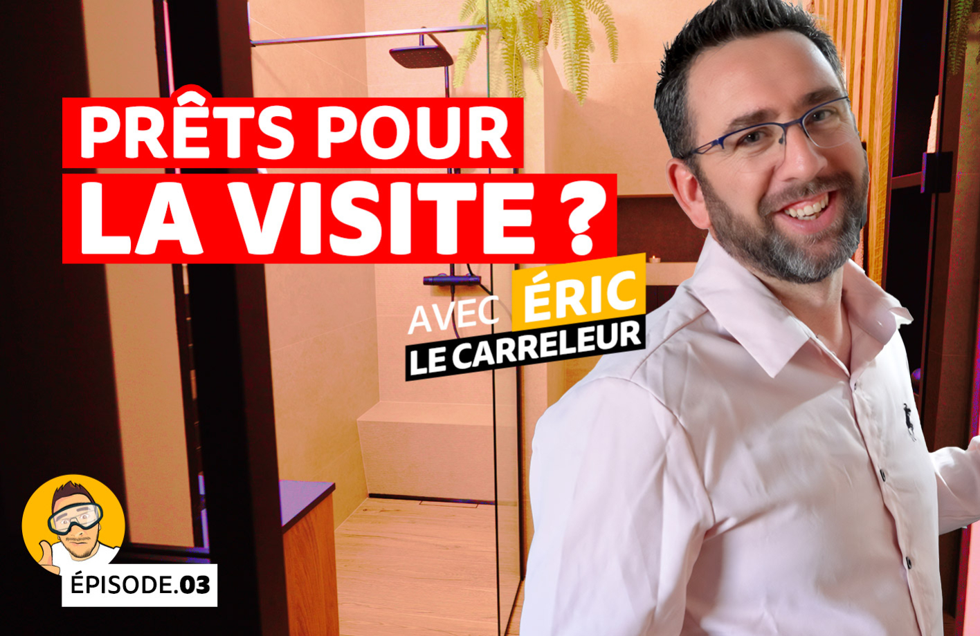 La version finale de la salle de bains d'Eric rénovée avec Espace Aubade