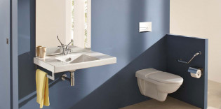 Autocollant Handicapé Personne à Mobilité Réduite - 15x15cm - Pour WC, Toilettes Mixtes - Résistant Aux UV, Lavable - Fabriqué En France