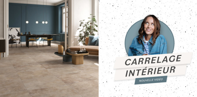 salon moderne avec un carrelage interieur modèle salento de desvres