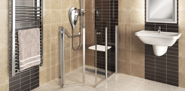 Cabine de douche pour personnes à mobilité réduite
