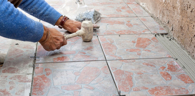 Pose de carrelage pour sol extérieur