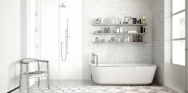 Salle de bains d'inspiration italienne