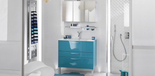 Meuble de salle de bain Delpha bleu