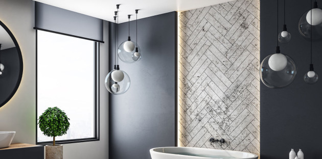 Les luminaires suspendus design dans une salle de bains