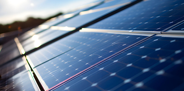 Panneau solaire à haut rendement sur le toit d'une maison