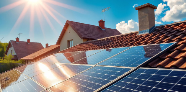 Installation de panneaux solaires photovoltaïques sur le toit d’une maison individuelle