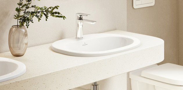 vasque encastrée blanche en résine 