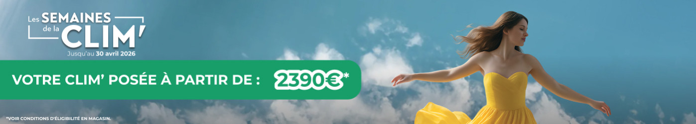 Bannière promotionnelle les semaines de la clim' 2026 Espace Aubade