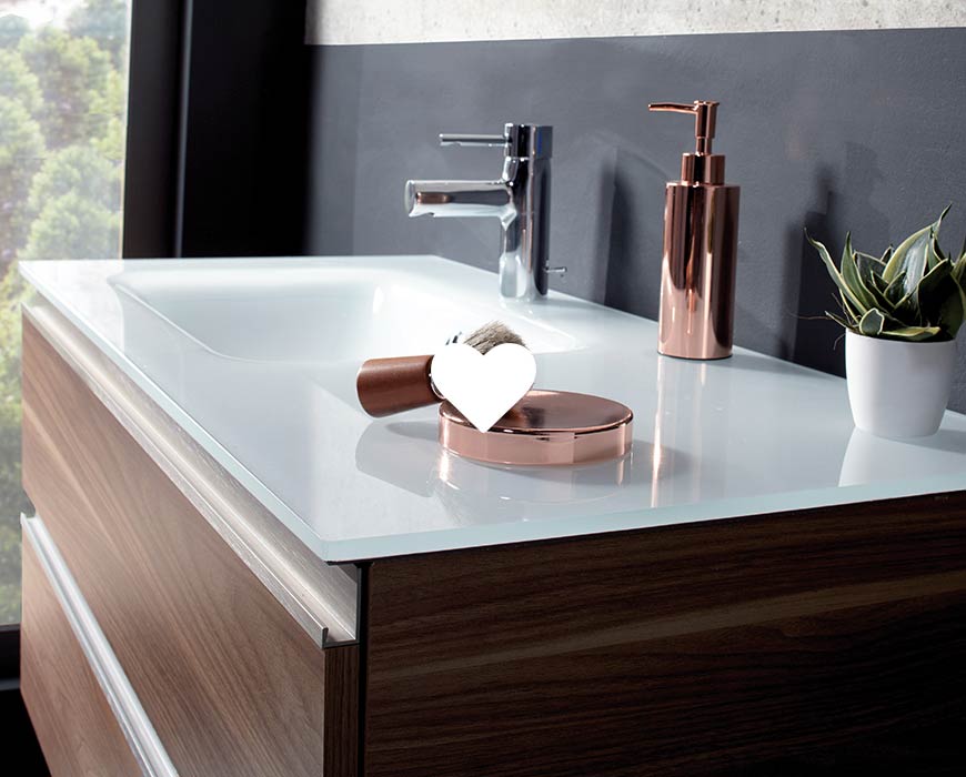 Lavabo en Verre avec Robinet Vasque à Poser Lave-Mains pour Salle de Bain WC