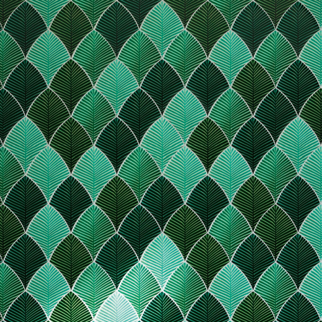  Carrelage feuilles mix vertes de Bati Orient dans différentes teintes de vert et bleu