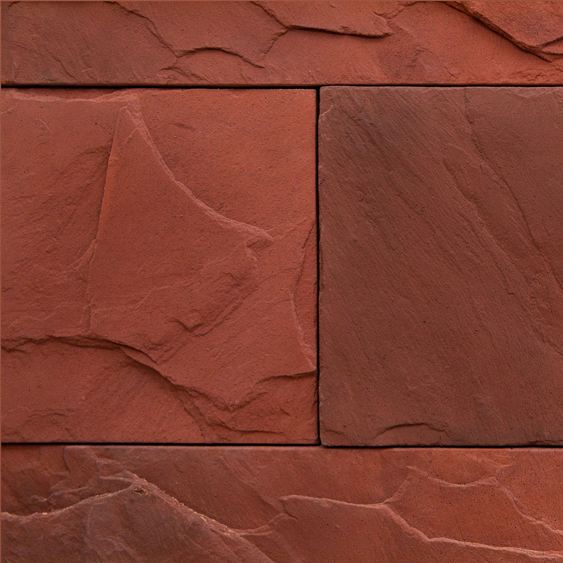 Murs terracotta rouge argileux