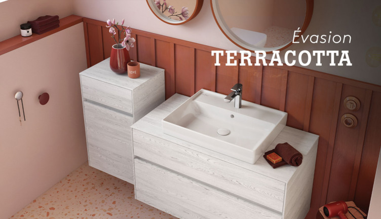 Inspiration salle de bains Évasion Terracotta